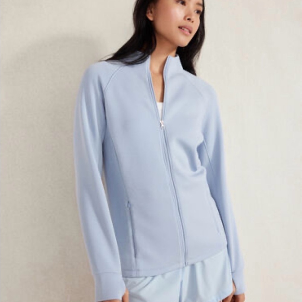 Light Blue Athletic Zip-Up Jacket – Size Small
